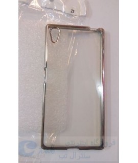 گارد ژله ای شفاف دور نقره ای گوشی سونی مدل اکسپریا Z5 زد 5 xperia - کیفیت فوق العاده  - نرم و انعطاف پذیر xperia Z5